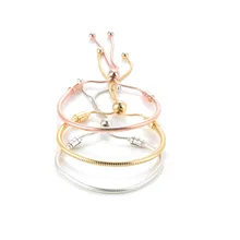 

Luxury Original 100% 925 Sterling Silver Open Telescopic Bracelet Classic Basic Chain Diy Bracelet