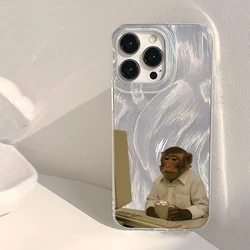 Cartoon Cute Monkey Pattern Aesthetic Phone Case - Fashionable Gift - iPhone 12 Pro (Clear - FFD03273)