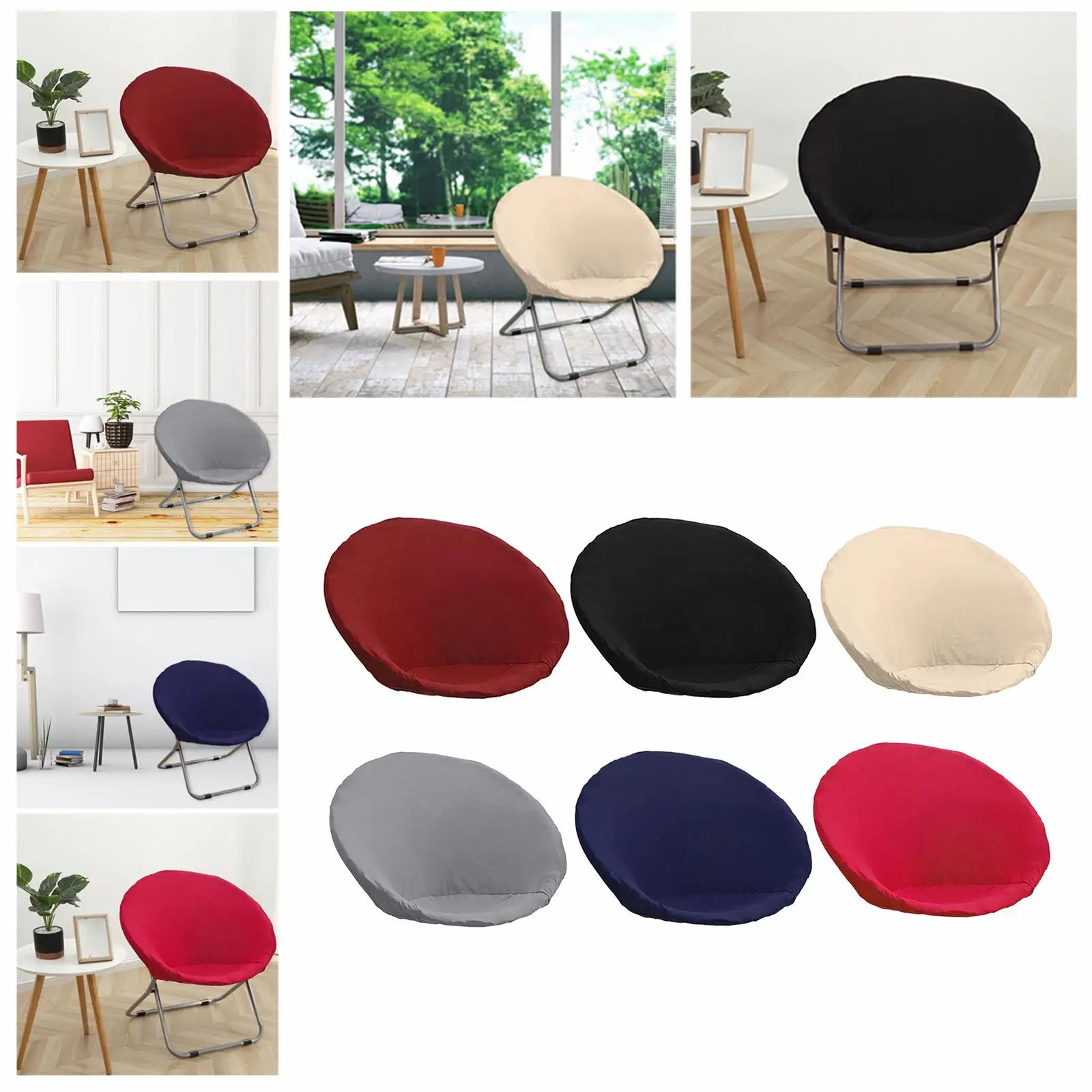 Round saucer cover, polyester fiber, highly stretchable, washable, non-slip,