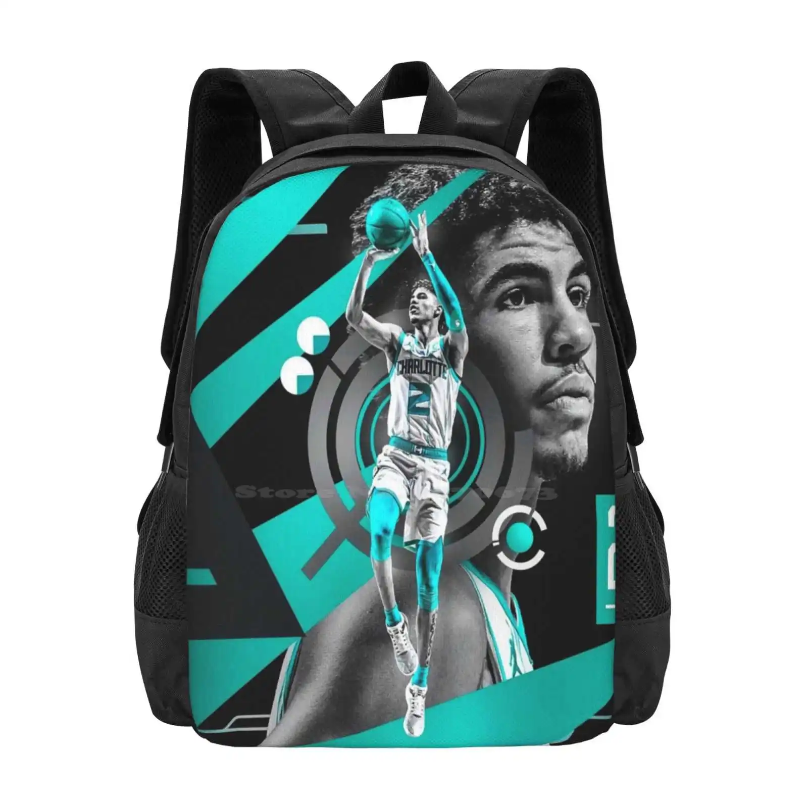 Lamelo Ball Teen College Student Zaino Pattern Design Bags Lamelo Ball Art Lamelo Ball Wallpaper Lamelo Ball Illusration