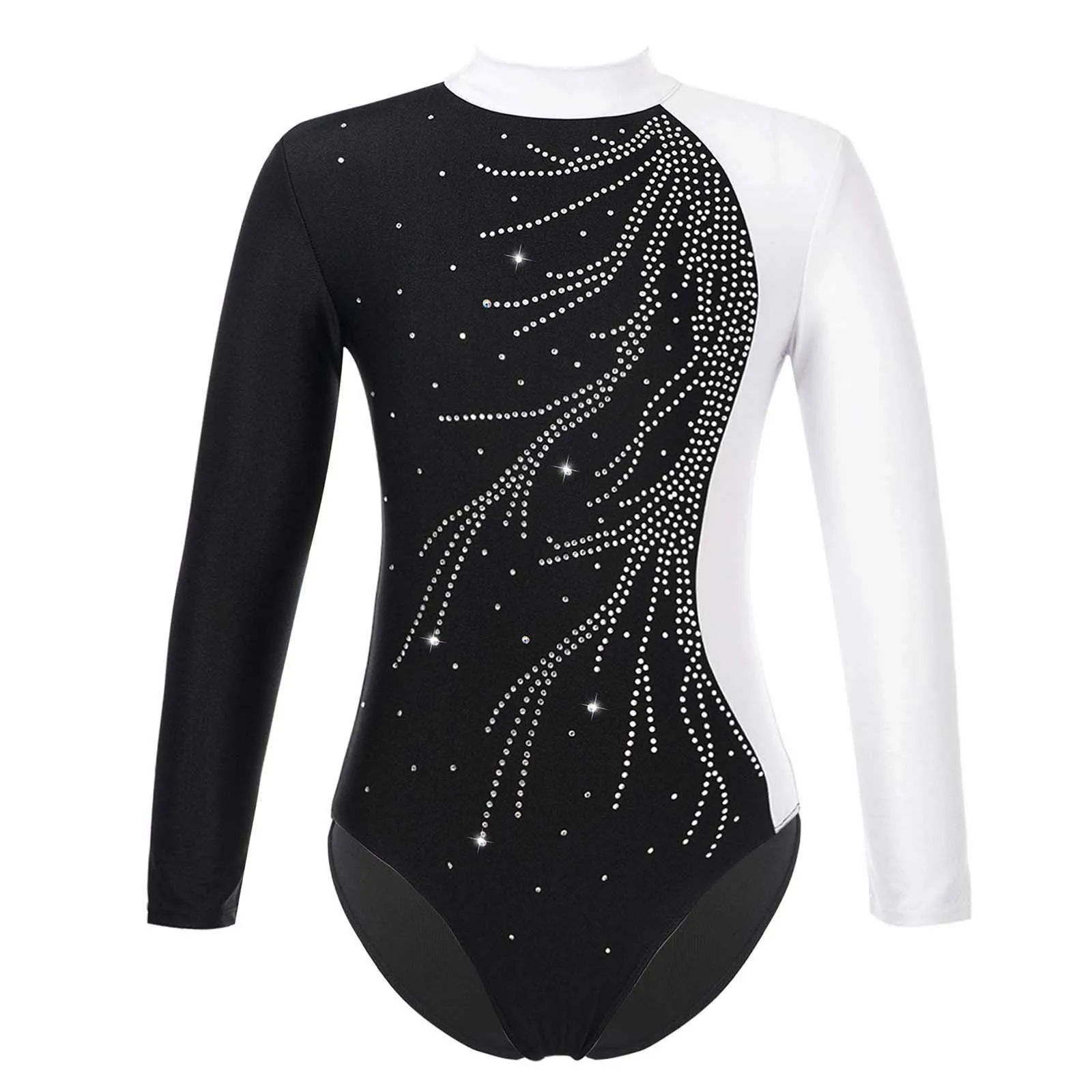Zaldita Women Gymnastics Leotard Long Sleeve Keyhole Back Ballet Acrobatics Skating Bodysuit Hot Pink L