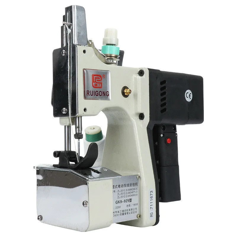 110V/220V Dual Wire Packaging Machine 180w Portable Electric Woven Bag Sealing Machinery Portable Rice/Flour/Cement Packag Tool