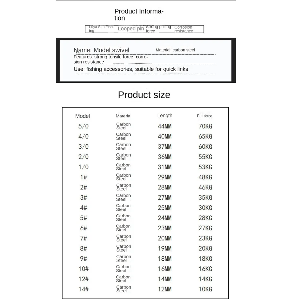 100pcs Solid Ring Fishing Snap Connector Stainless Steel Swivel ring Fishing Connector 360 degree rotation