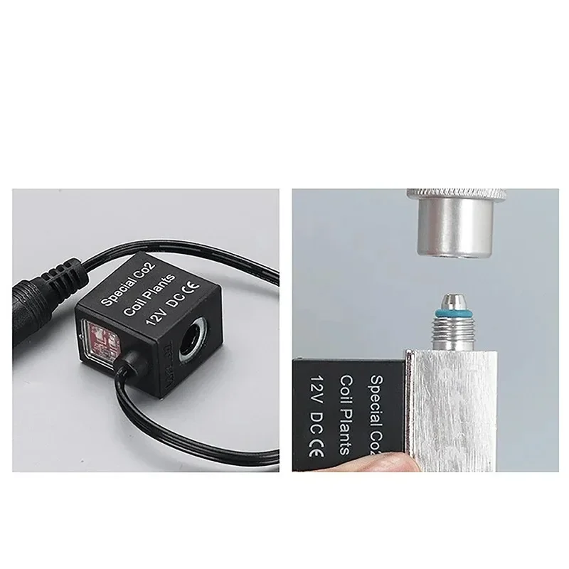 CO2 Regulator Aquarium CO2 Solenoid Valve Aquarium CO2 Accessories Aquarium Solenoid Valve CO2 System Regulator Aquarium Accessories Electric Low Temperature Magnetic Valve For Fish Tank DC12V