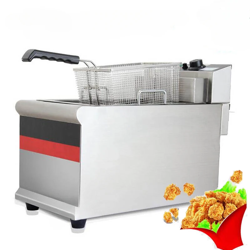 Electric Single Cylinder Fryer French Fries Fritters Chicken Machine Commercial Frying Machine