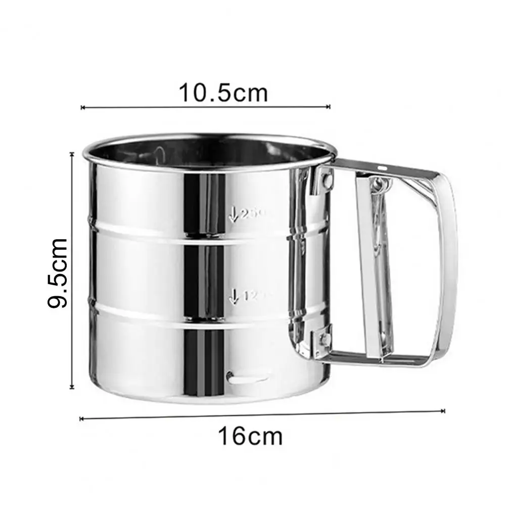 Handheld Flour Sieve Icing Sugar Shaker Stainless Steel for Baking Pastry Baking Tools Powder Flour Mesh Sifter Cup flour sifter baking tools powder sieve powder sugar shaker