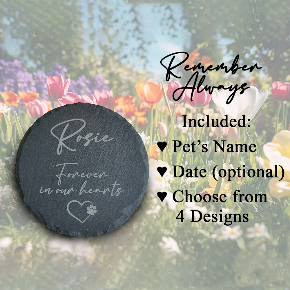 Pet Memorial Stone for Dogs Name of Death Personalized Pet Loss Gifts Dog Grave Marker Plaque Tombstone pet memorial stones