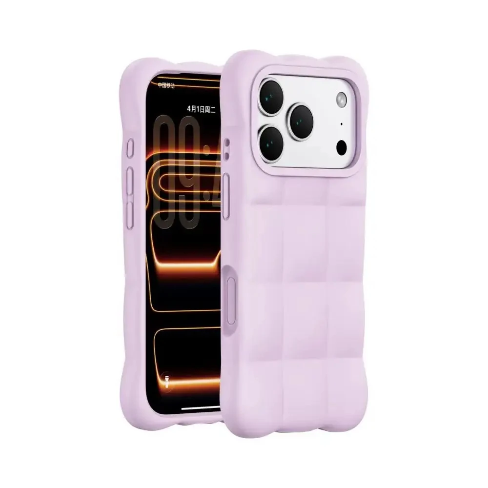 Premium Liquid Silicone Cloud-Shaped Shockproof Phone Case with Full Button Coverage
