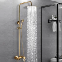 20CM Modern Style Shower Set Rain Shower Tap Set Shower Head with Hand Shower Wall Hanging Bathroom Shower System Tap 1