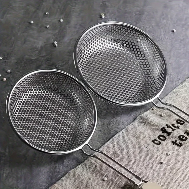 Stainless Steel Fine Mesh Skimmer Spoon for Noodles Spaghetti Colander 3