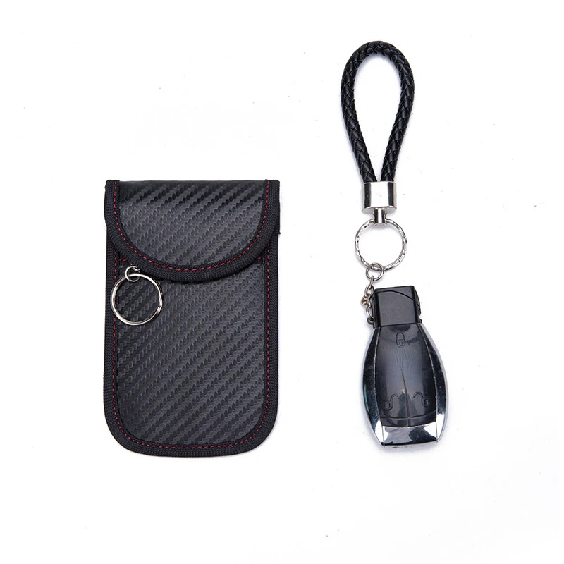 1pc Anti-theft Car Key Fob RFID Signal Blocker Faraday Signal Blocking Pouch Bag Key Wallets car key blocker,car key shielding box,faraday key fob protector