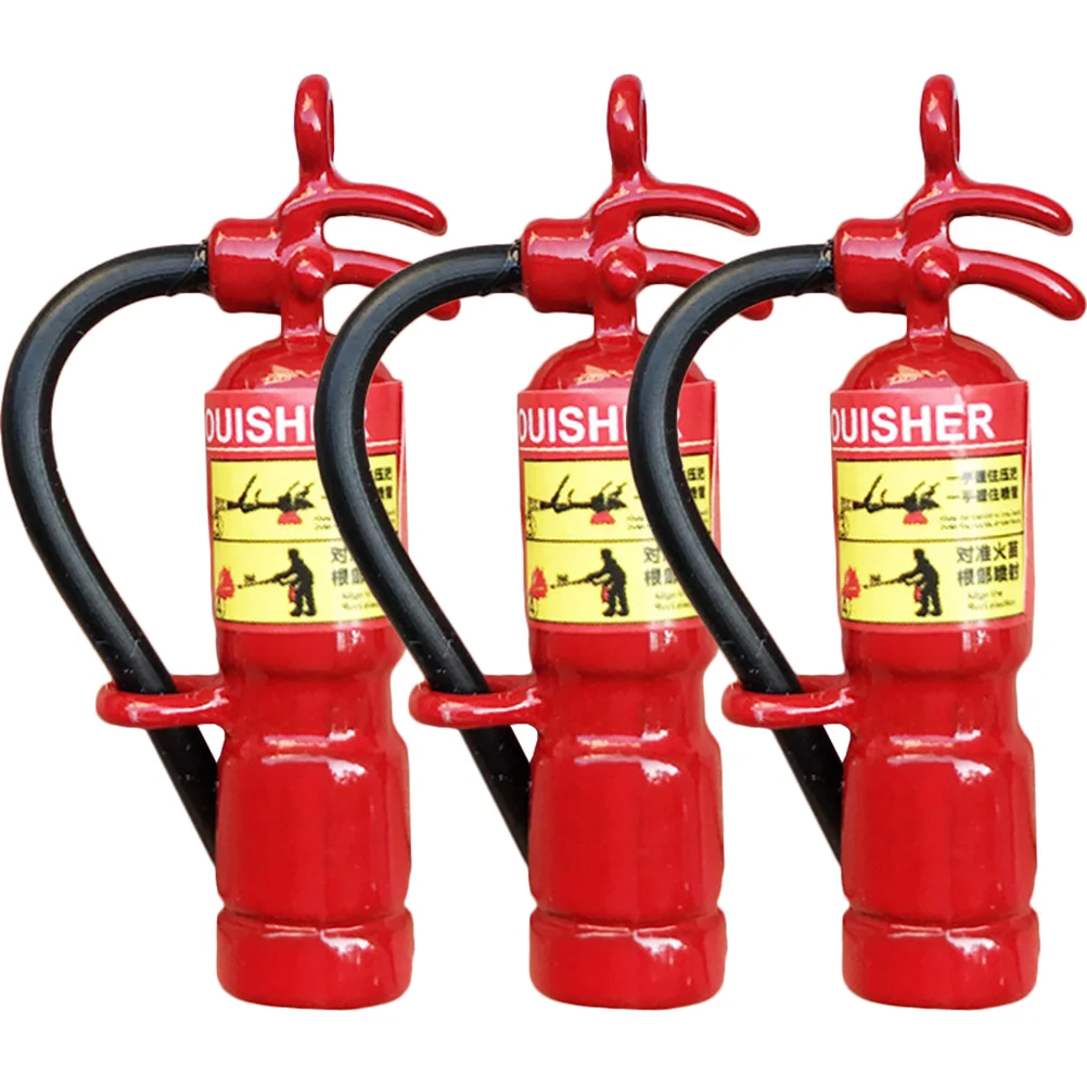 

3Pcs Mini Fire Extinguisher Decor House Layout Scene Decor Mini House Accessories