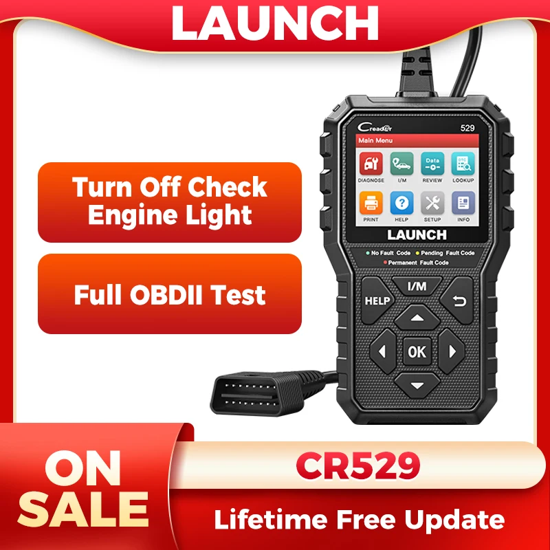 GL LAUNCH CR529 OBD2 Scanner Automotive Diagnostic Tool Car OBDII Code Reader Fault Code Read Scan DIY Code Reader Creader 529