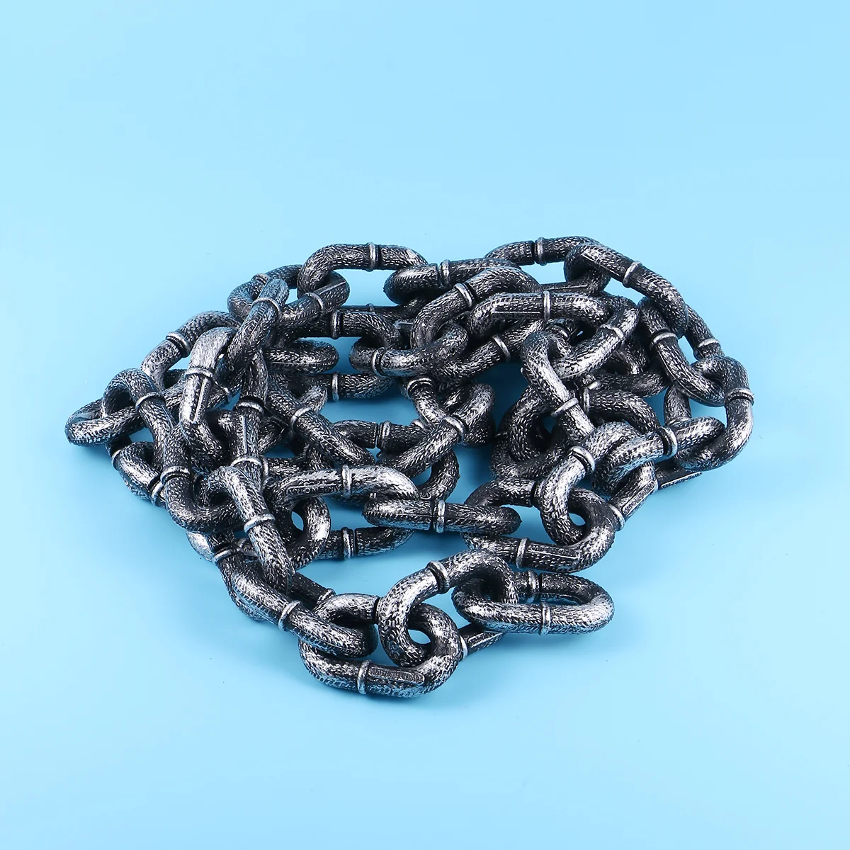 Plastic Chain Barrier 2 Meter Simulated Iron Chain Decoration Halloween Props Lightweight Material Barrier Traffic Safety Roadway Security