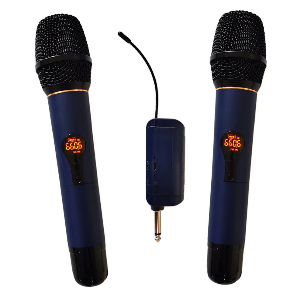 

Wireless Microphone One Drag Two U Segment Metal Charging Microphone Suitable for Mixer Power Amplifier Pull Speaker Conference