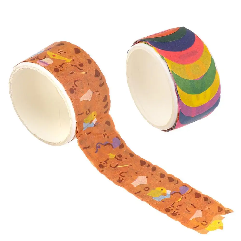 100pcs/Roll Cute Flower Bear Love Heart Washi Tape Decorative Adhesive Tape DIY Scrapbooking Stickers Kawaii Label Masking Tapes