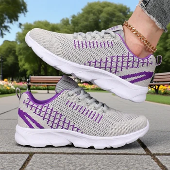قادم جديد! أحذية رياضية نسائية شبكية عصرية خفيفة الوزن ماصة، تصميم رائع، أحذية تنس مريحة للتنفس
