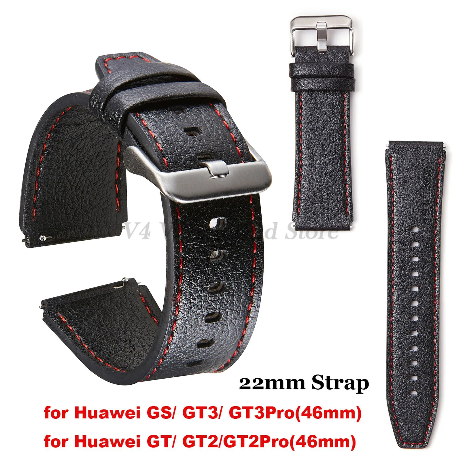 

22mm Strap for Huawei GT3 GT2Pro Genuine Leather Watch Band for Huawei Gt2 Pro Bracelet Sport Wristband Quick Release Wristbelt