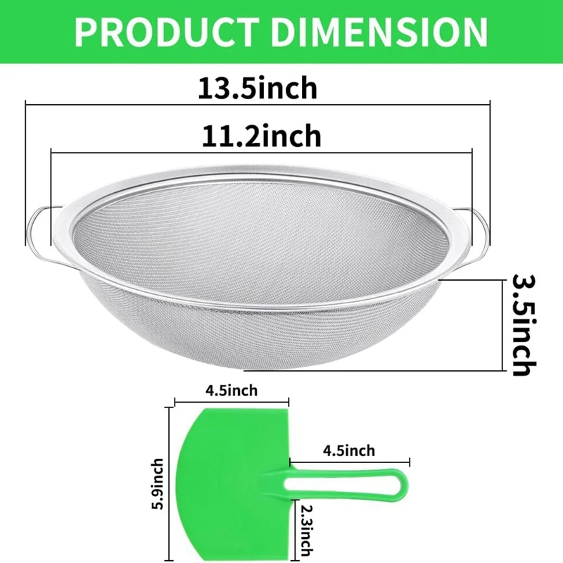 Fine Mesh Paint Strainer 60 Mesh Stainless Steel Paint Strainer Fits 5-Gallon Buckets To Filter Impurities From Durable B