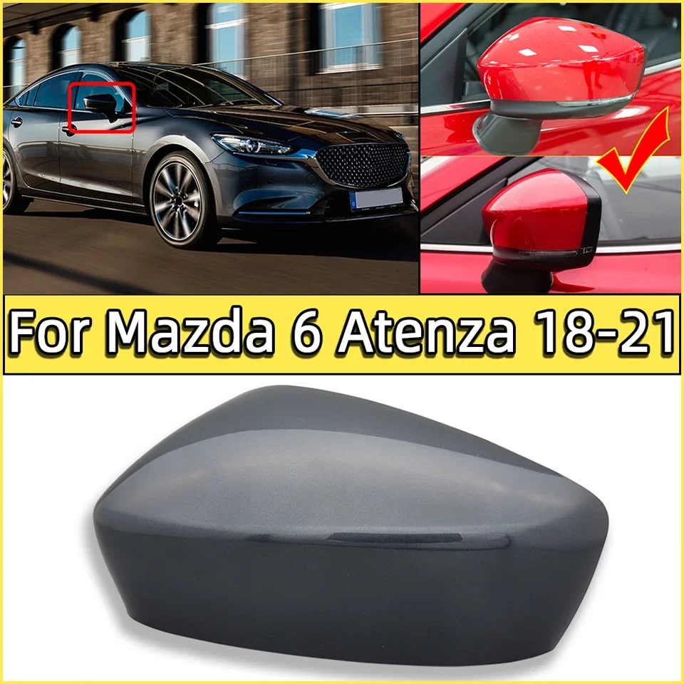 

Door Mirror Housing Lid External Rearview Mirror Shell Cover Cap For Mazda 6 Atenza 2018 2019 2020 2021 High Quality Painted
