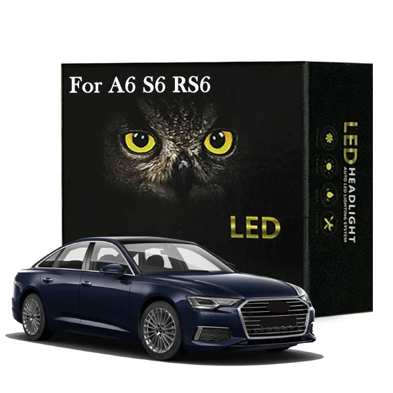 

Car Led Interior Light Kit For Audi A6 S6 RS6 C5 C6 C7 1998-2016 Dome Map Light Canbus No Error Car lamp Accessories