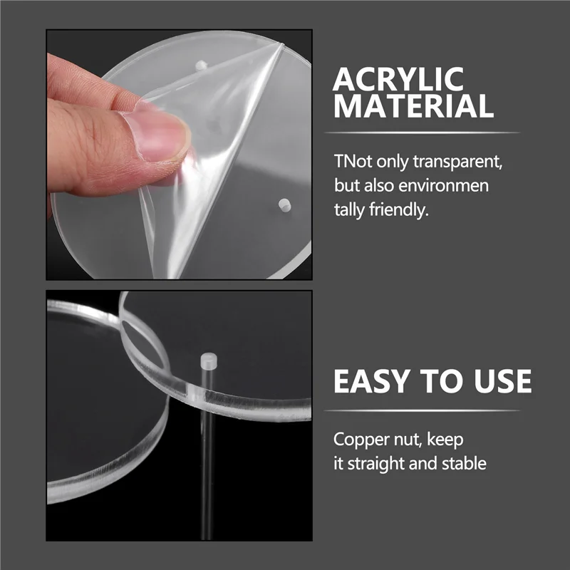 

Круглая акриловая подставка для кексов, 2 шт., держатель для кексов премиум-класса, подставка для кексов, дисплей для кондитерских блюд