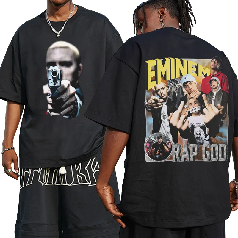 

Vintage Style The Eminem Show T-Shirt Men Women's Clothes Hip Hop Gothic T Shirts Oversized Cotton T-shirts Short Sleeve Unisex