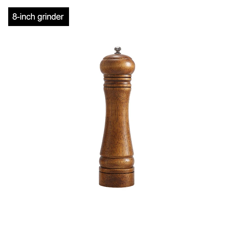 Sizes Manual Salt Pepper Wooden Mill Strong with Adjustable Ceramic Grinder Spice Pepper Salt Shaker for Kitchen Cooking Tools