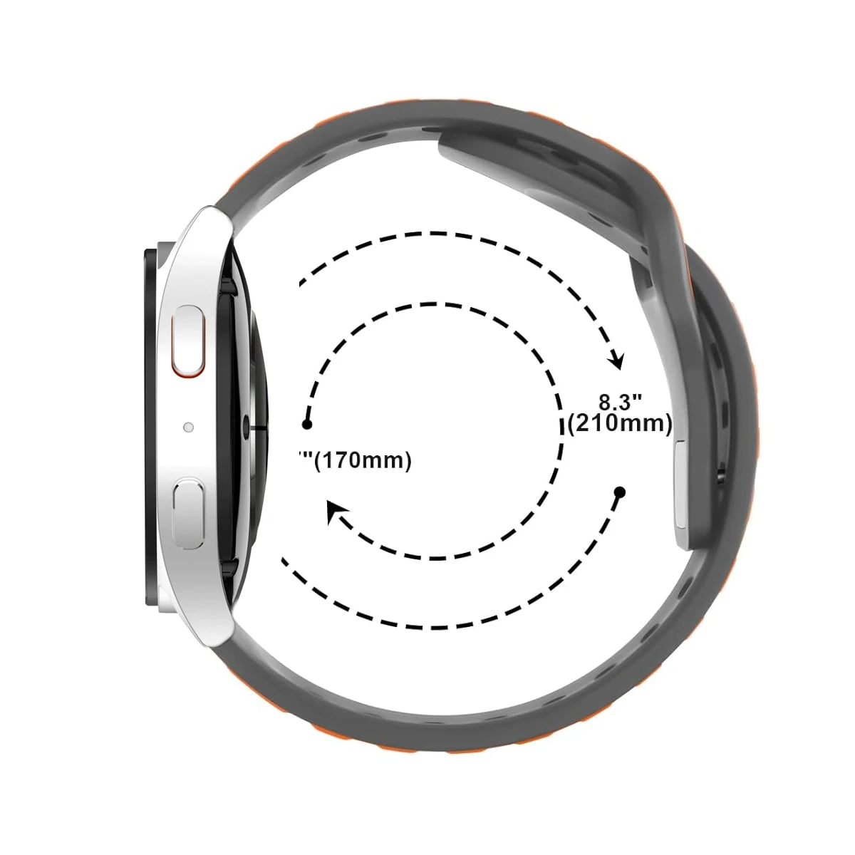 Sporty Silicone Watch Strap - 20mm/22mm Band