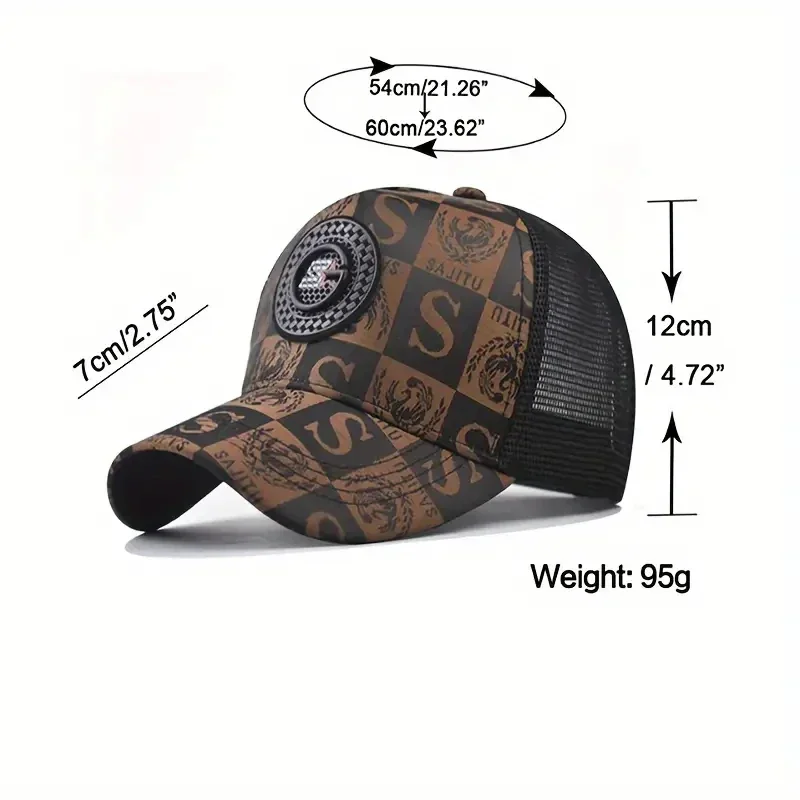 Baseball Cap Men's Mesh Breathable Trucker Hat Trend Casual Street