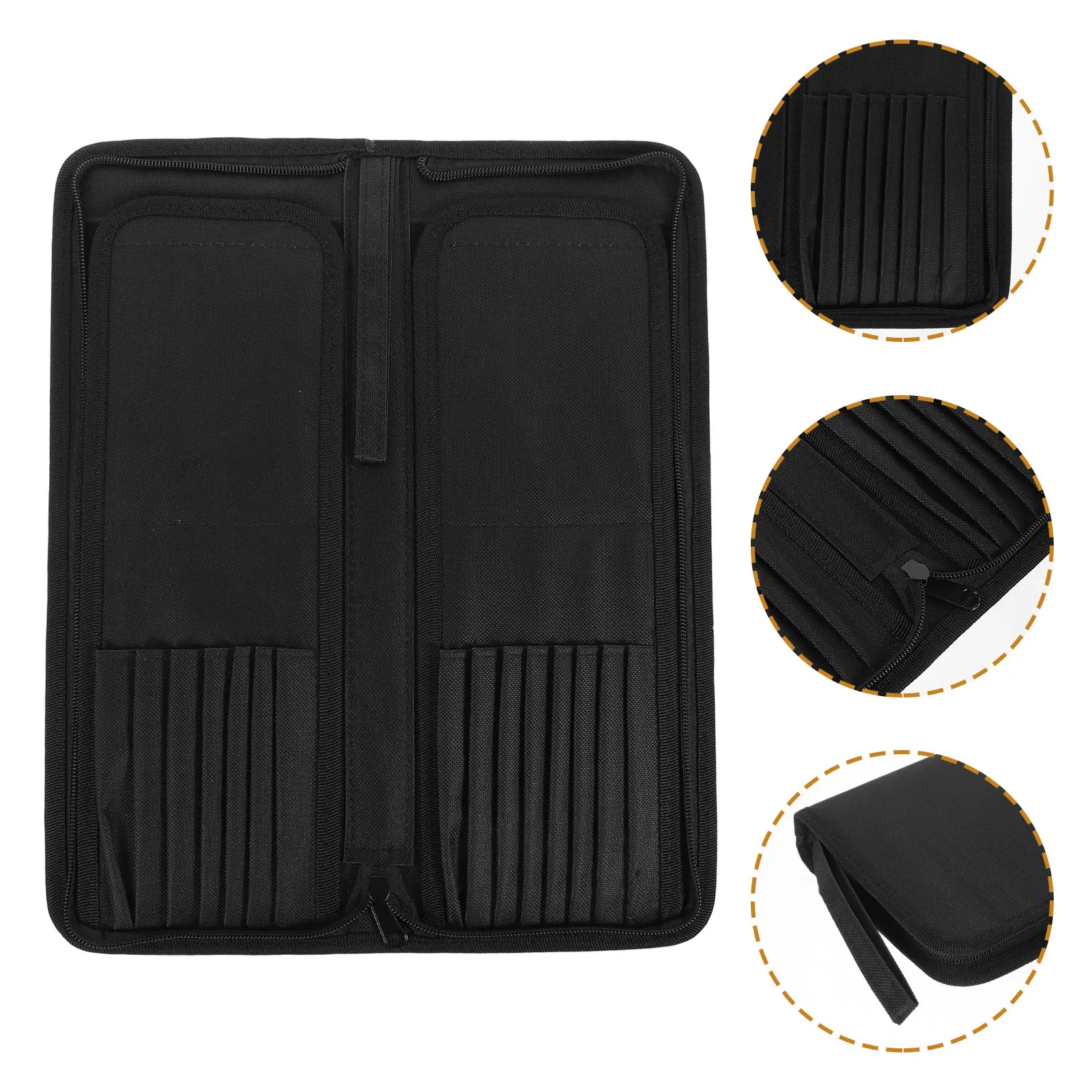 1Pcs 프리미엄 통기성 캔버스 페인트 브러시 홀더 15 슬롯 롤업 디자인 학생 전문 예술가용 브러시 보관 휴대용