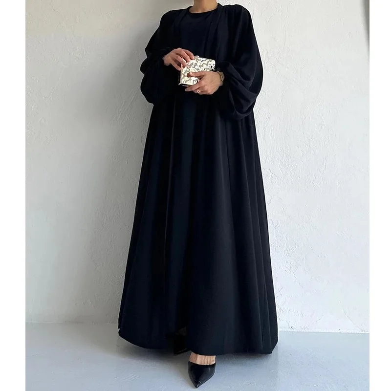 Islamic Ladies Fashion Long Sleeve Abaya Dress Dubai Turkey Ramadan Muslim Long Dress for Women Abayah Islam Muslim Dress
