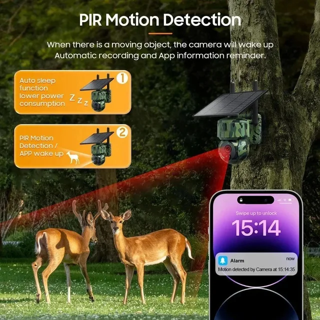Solar 4G Camouflage Hunting Camera with GPS 3
