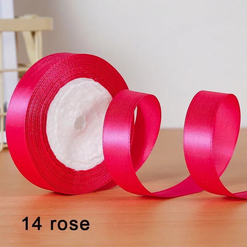 Vibrant Satin Ribbon Collection - 25 Yards, 30 Colors, Double-Faced, 6-25mm Wide for Crafts, Bows, and Gift Wrapping