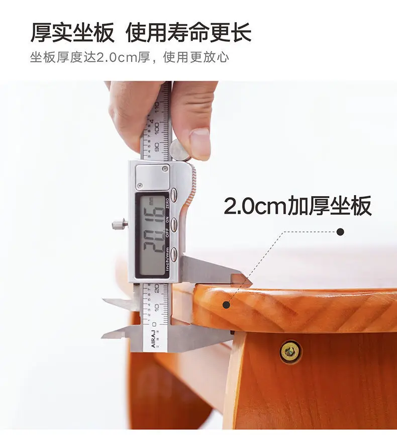 Solid Wood Ladder Chair Home Multi-functional Folding Chair Dual-use Ladder Stool Indoor Climbing Stairs 4-step Climbing Ladder