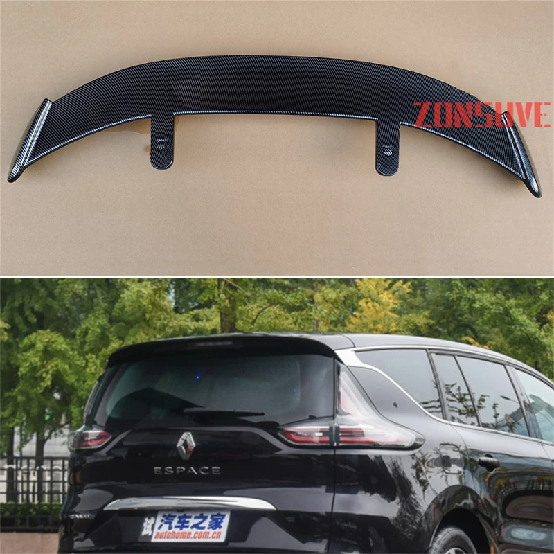 Per 2018-2020 Espace Renault Spoiler Abs Plastica Hatchback Suv Tetto Ala Posteriore Kit Accessori