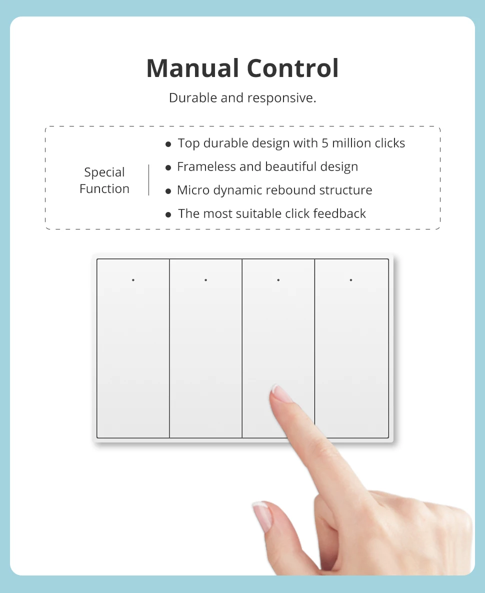Zigbee Wall Light Switch with Neutral No Neutral 1 2 3 4 6 Gangs Interruptor Wor
