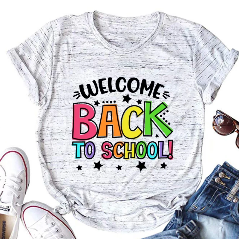 

Welcome Back To School Shirt Funny Teacher Tshirt Gift for Teacher Kindergarten Teacher Shirt School Kawaii Clothes