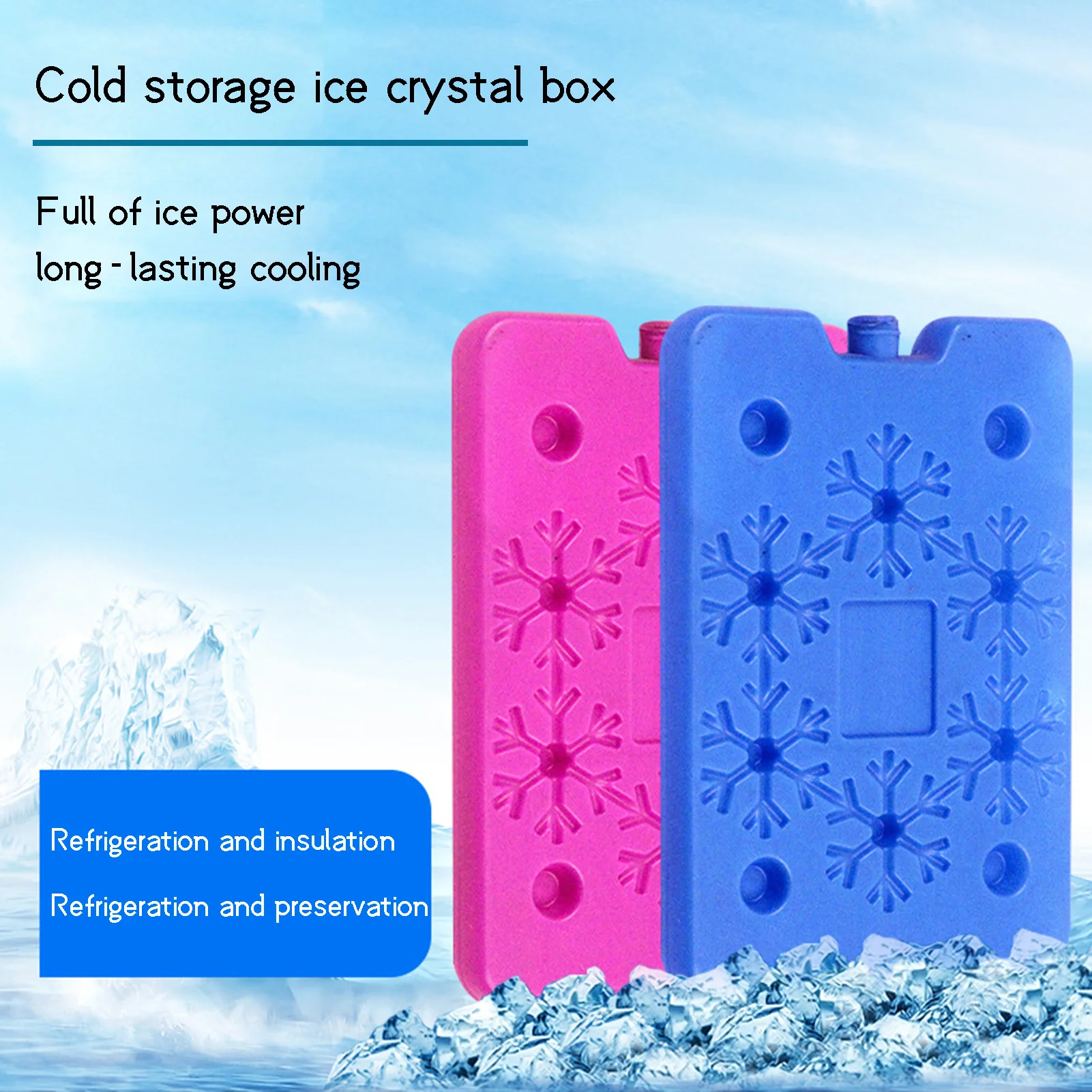 Reusable Shipping Frozen Ice Pack Box Heavy Duty Quick Cooling Ice Packs for Office School Outdoor Camping