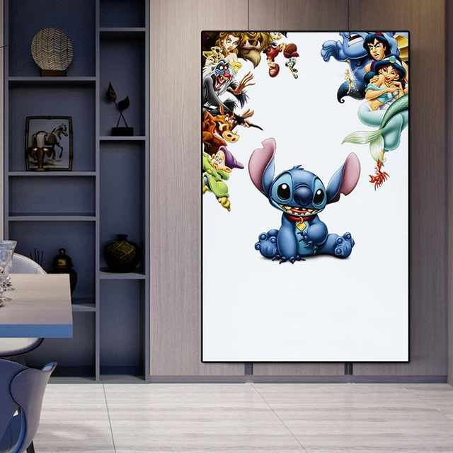 Lilo & Stitch Decoração Moderna Disney Cartaz De Parede Dos Desenhos  Animados Ponto Pintura Da Lona Decoração Do Quarto Imprimir Presente Claro  Arte Colecionável - AliExpress