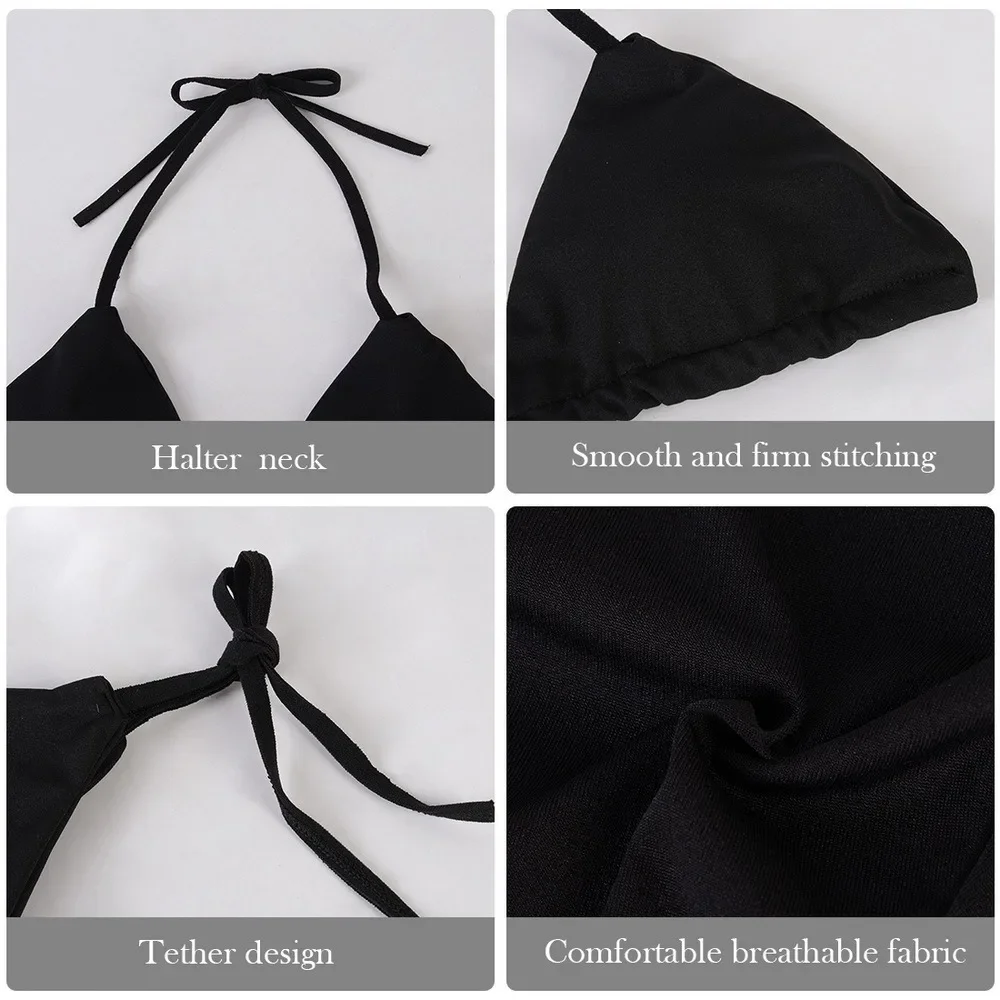 PlatiNum Bikini Swimsuit - black color