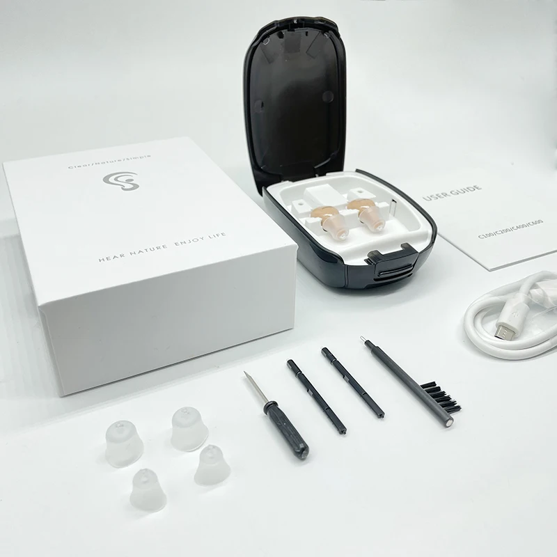 Intelligent Digital Hearing Aid Rechargeable Sound Amplifiers Wireless Ear Aids for the elderly Adjustable hearing aid 6