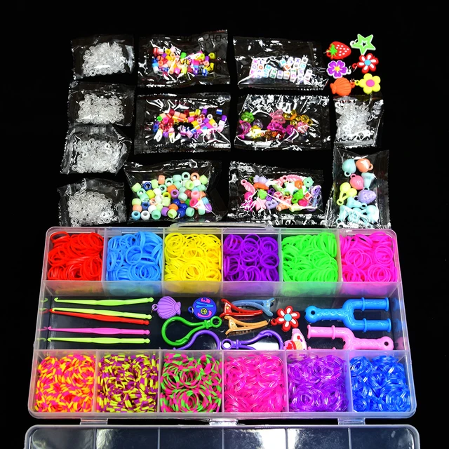 Loom Rubber Bands, 15000pcs Rubber Band Refill Kit In 26 Colors 6 Hooks,  Loom Bands Bracelet Kit Bracelet Making Kit - AliExpress