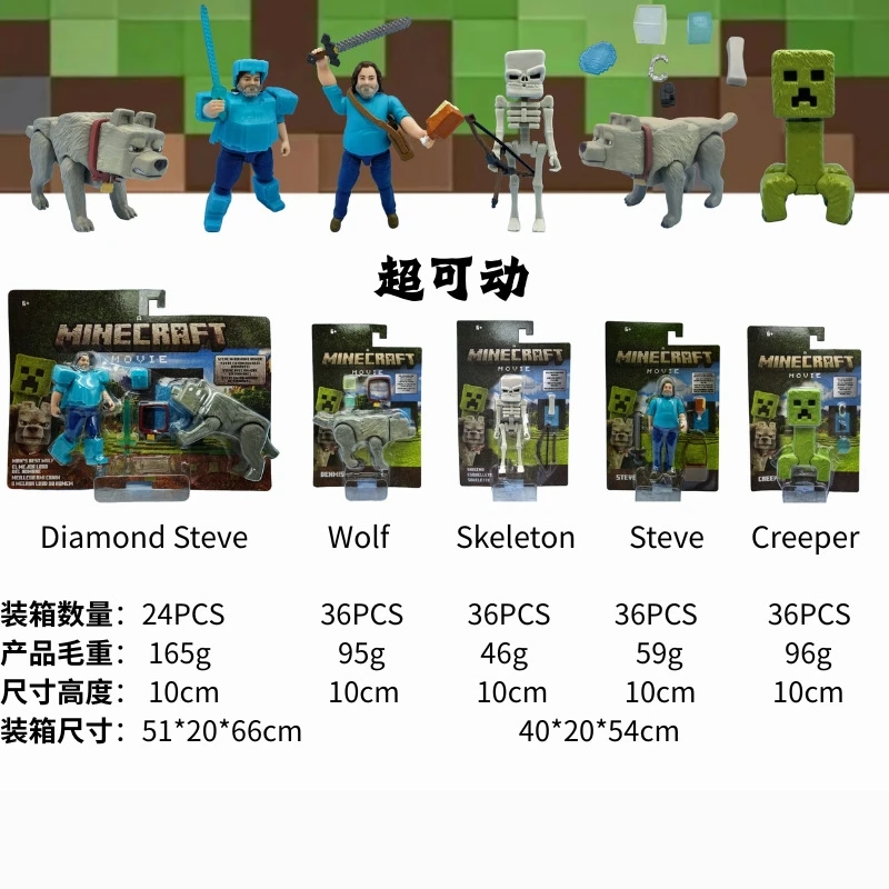 New Product In Stock Mc Movies 2025 Happy Meal Toys Steve Dennis Creeper Piglin Anime Figure Mc Ornaments Collection Toys Gift - 6
