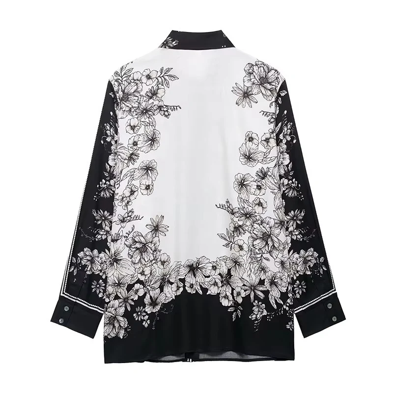 Chic Elegant Pants Set Women's 2 Pieces 2025 New Fashion Printed Shirt Top + Trousers Casual Sets Two Piece Woman Outfits