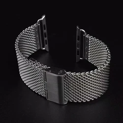 Sleek Milanese Loop Metal Watch Band Bracelet - 45mm and 49mm (1.0mm Silver)
