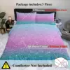 Trendy Pastel Glitter Duvet Cover Set - Turquoise, & 3-Piece Queen Bedding for girls 3