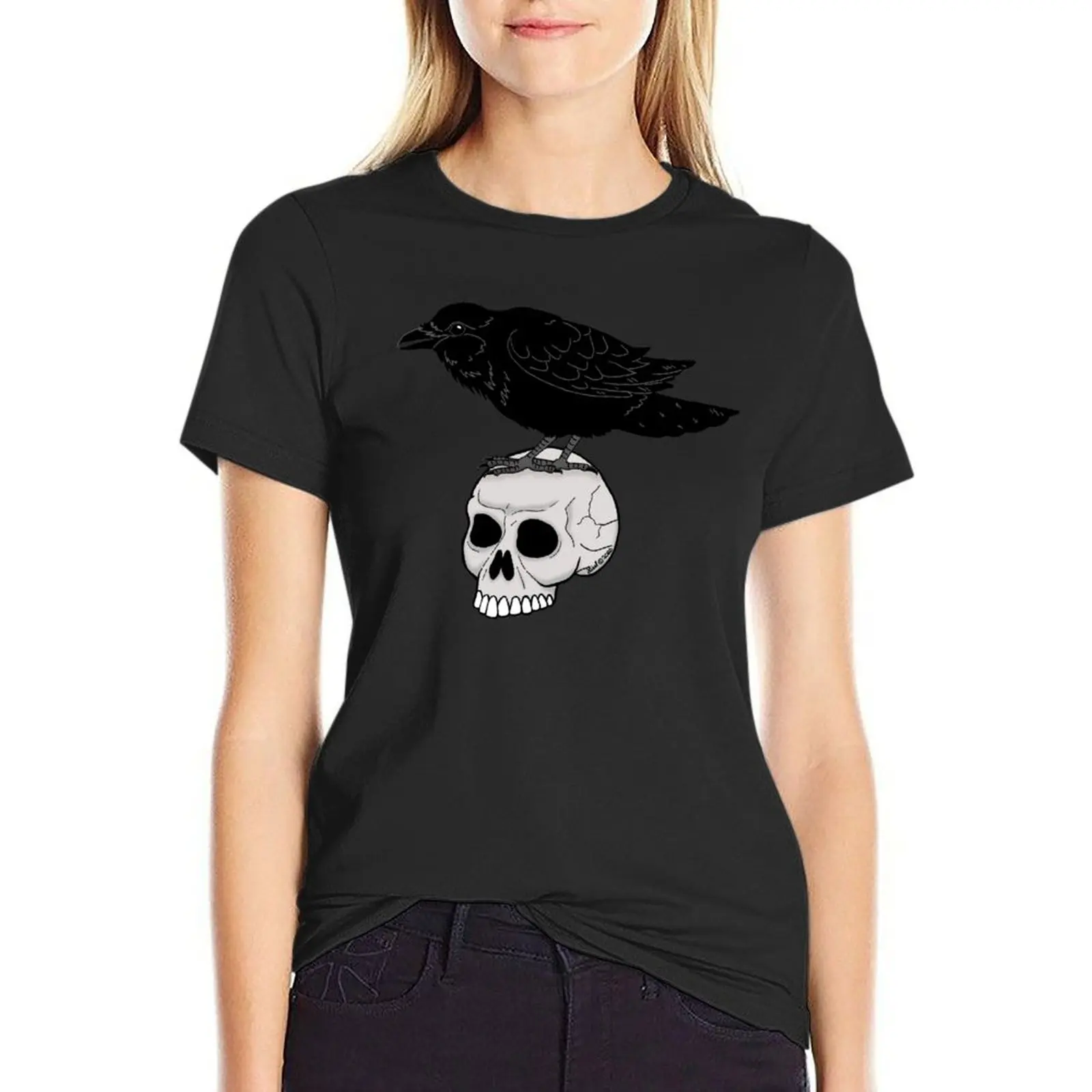 

Raven T-shirt Short sleeve tee Female clothing oversized t shirts for Women