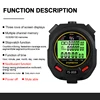Digital Sports Stopwatch Timer 10/30/60/100 Track Professional Chronograph Counter LCD Training Handheld Luminous Stopwatch 5