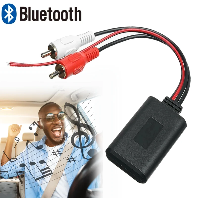 

Universal Car Wireless Bluetooth Receiver AUX Cable Adapter Cars Kit Audio USB Power Adapter for 2RCA Interface Vehicles